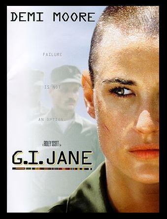 데미 무어 주연, 영화 <지 아이 제인> 포스터.