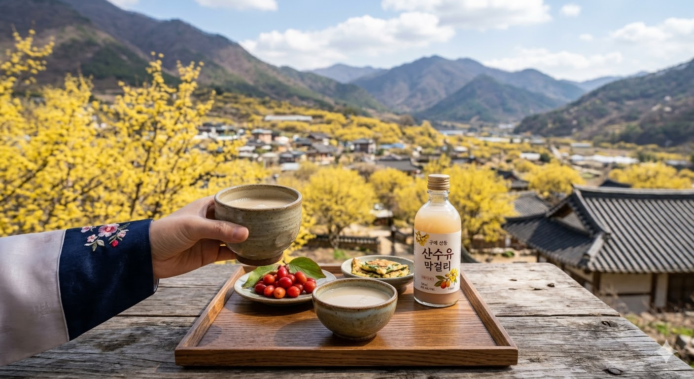 구례 산수유축제 산수유 막걸리