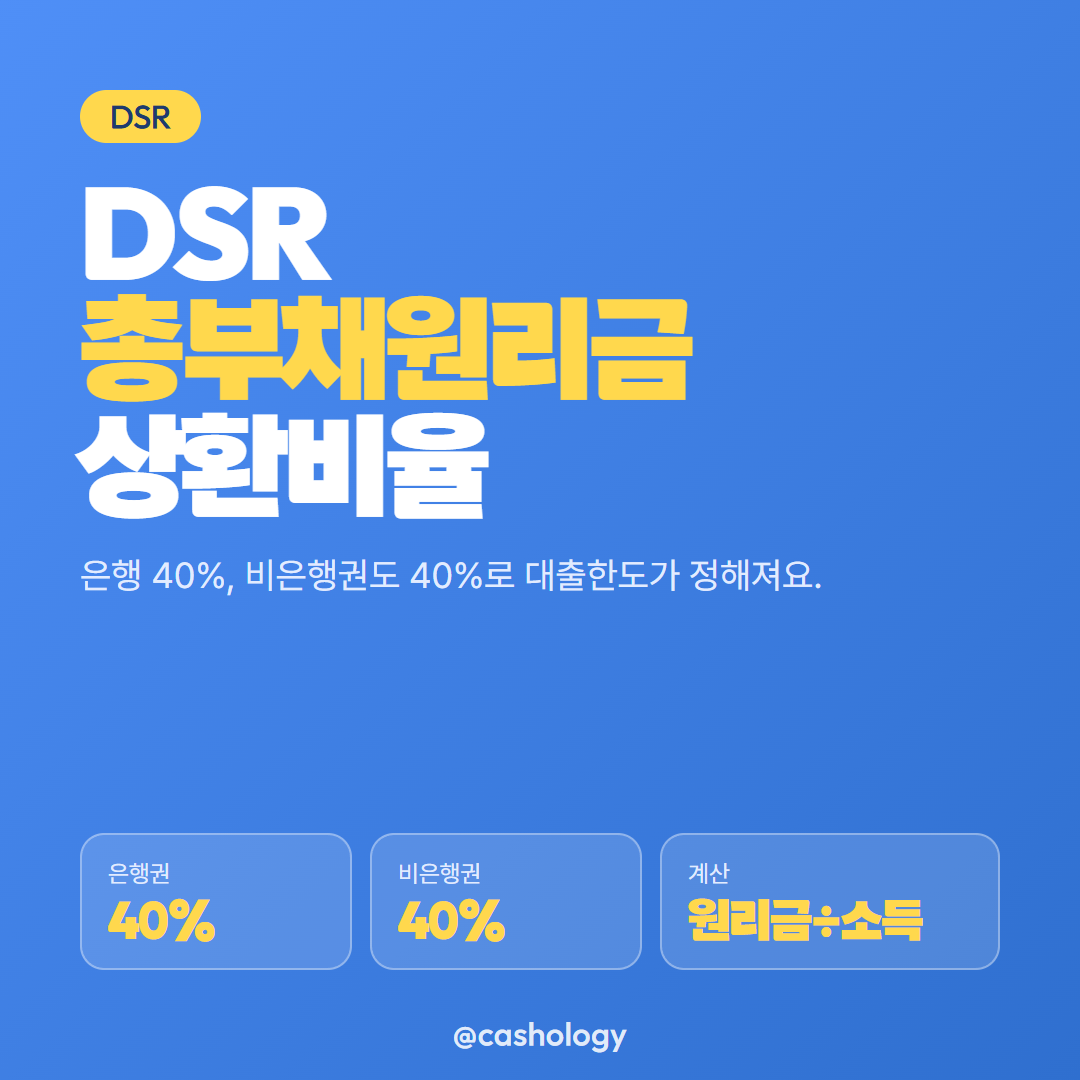 DSR 뜻과 계산 방법 정리 카드