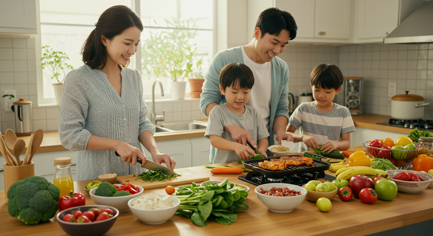 건강한 식단을 가족과 함께