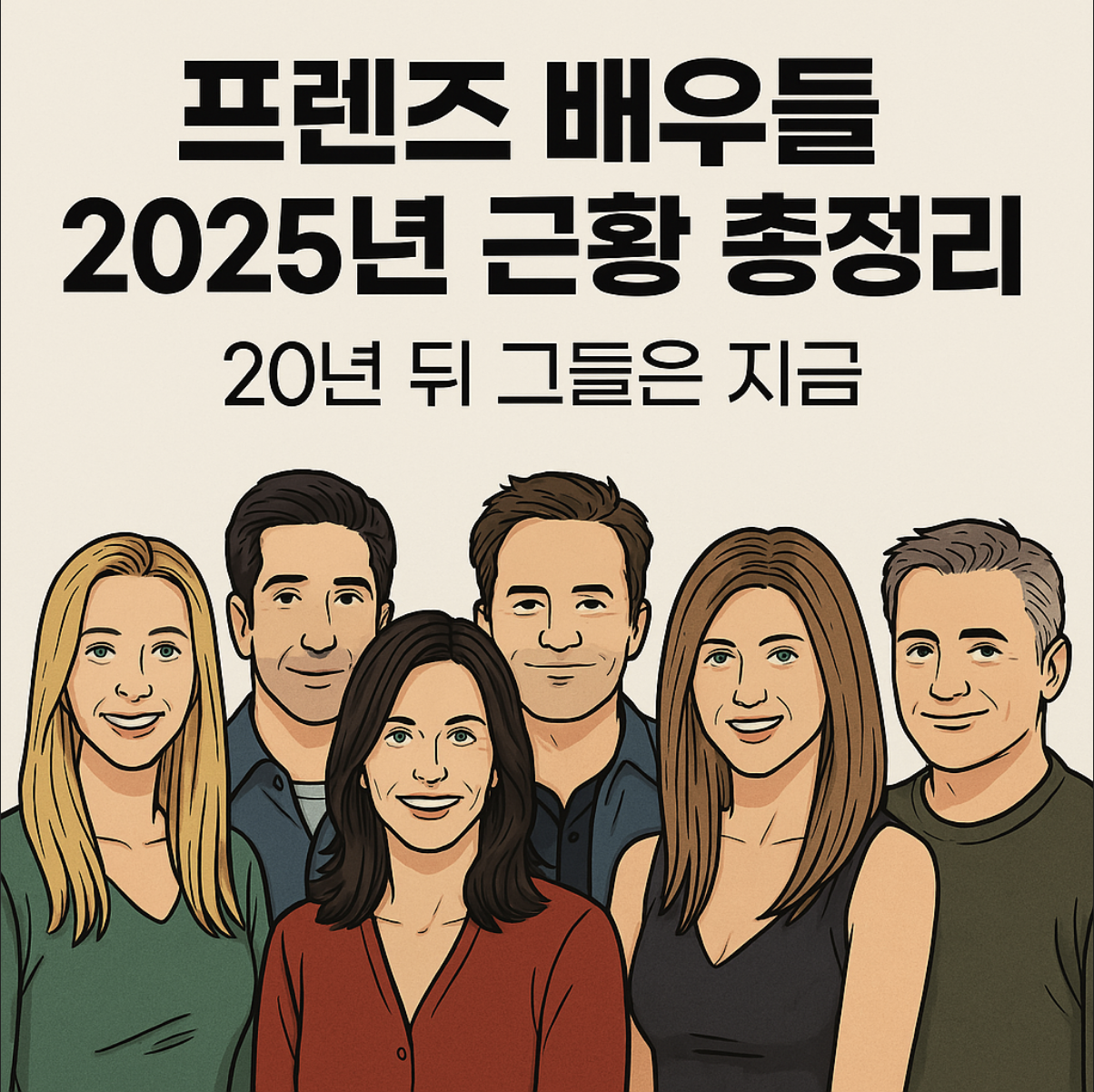미국 드라마 프렌즈 배우들 2025년 근황