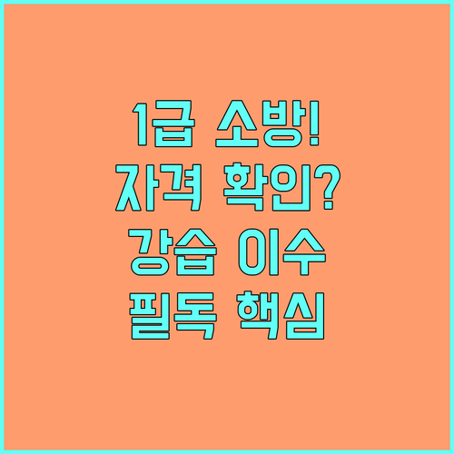 2024년 소방안전관리자 1급 응시 ..