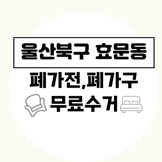 울산북구효문동폐가전폐가구무료수거