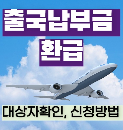출국납부금 환급 신청방법|최대 1만원 돌려받자 대상자확인