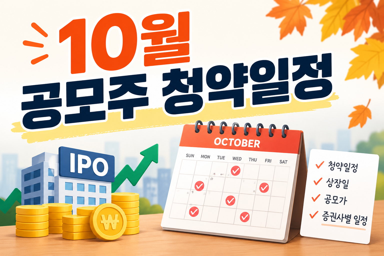 2026년 10월 공모주 청약일정