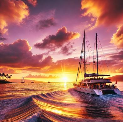 하와이 선셋 크루즈 사진