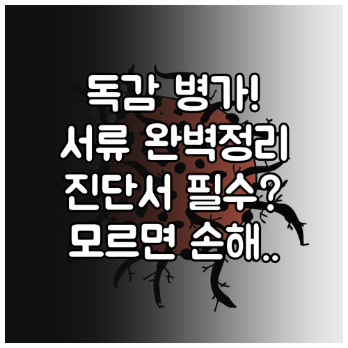 직장인 독감 병가 서류 준비법 진단서..