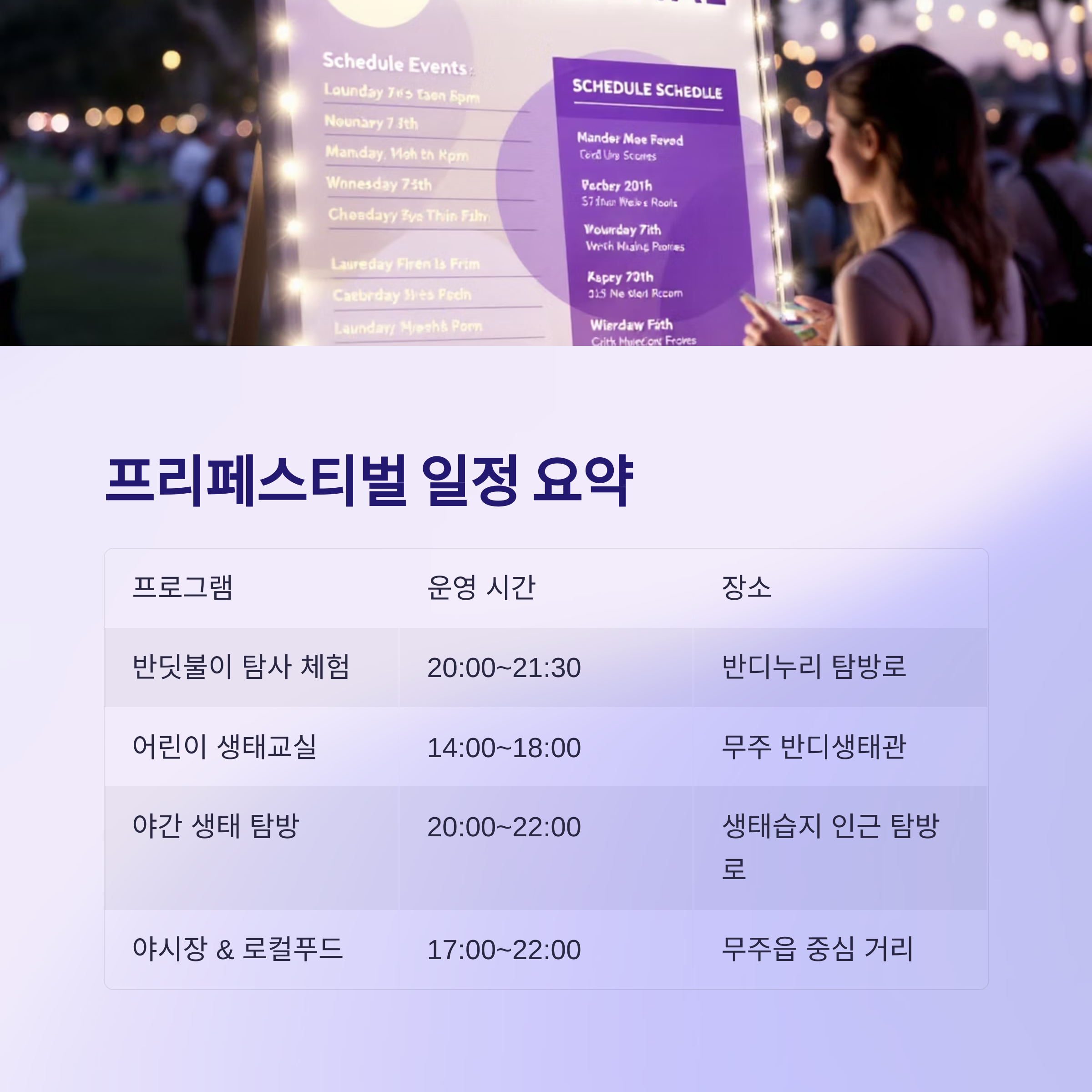 2025 무주 반딧불축제 프리페스티벌