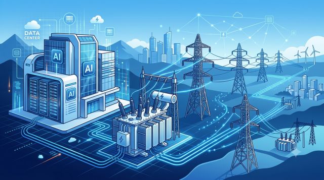AI 데이터센터 확대에 따른 전력기기 관련주 전망과 전력망 투자 이미지
