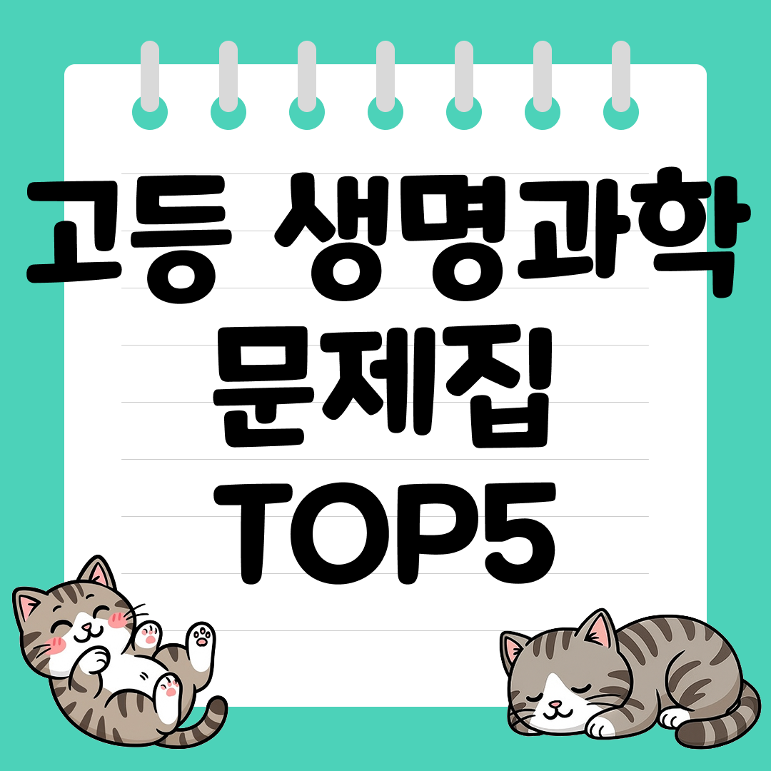 2026년 대비 고등 생명과학 문제집 추천 순위 TOP5