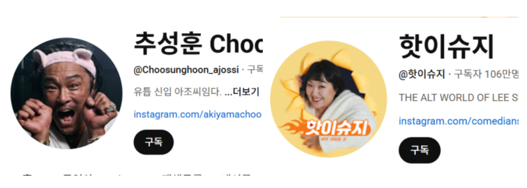 2025 유튜브가 공개한 연말 결산 추성훈 이수지