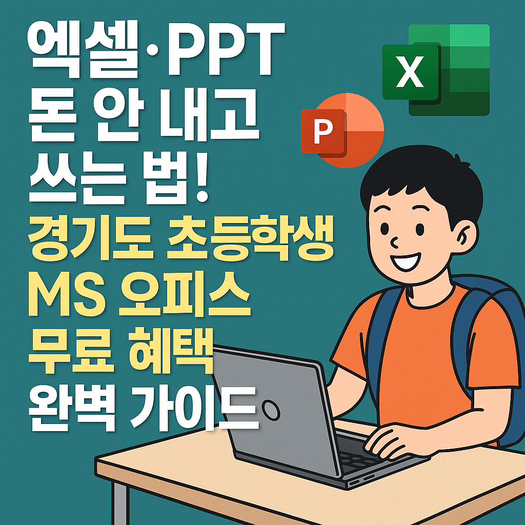 엑셀·PPT 돈 안 내고 쓰는 법! 경기도 초등학생 MS 오피스 무료 혜택 완벽 가이드