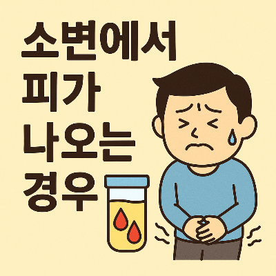 소변에서 피가 나오는 경우