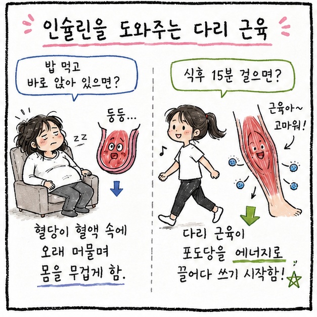혈당과 인슐린 그리고 걷기의 관계