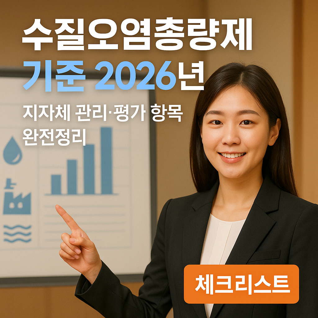 수질오염총량제 기준 2026년 ｜ 지자체 관리&middot;평가 항목 완전정리