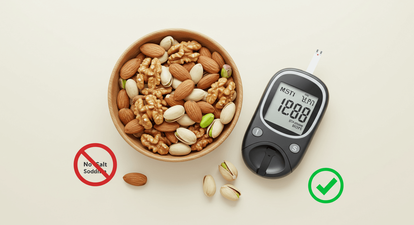 &quot;견과류가 혈당 조절에 미치는 영향&quot;에 대한 이미지입니다.