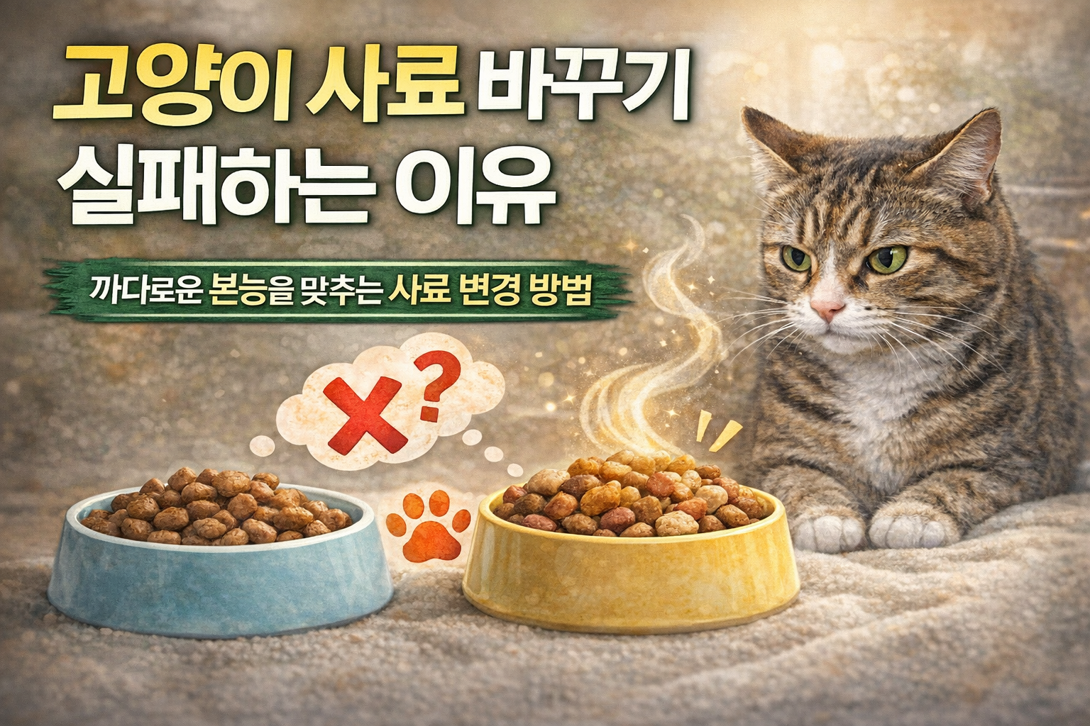 고양이 사료 바꾸기 실패하는 이유 / 식단 거부로 드러나는 고양이의 본능과 심리