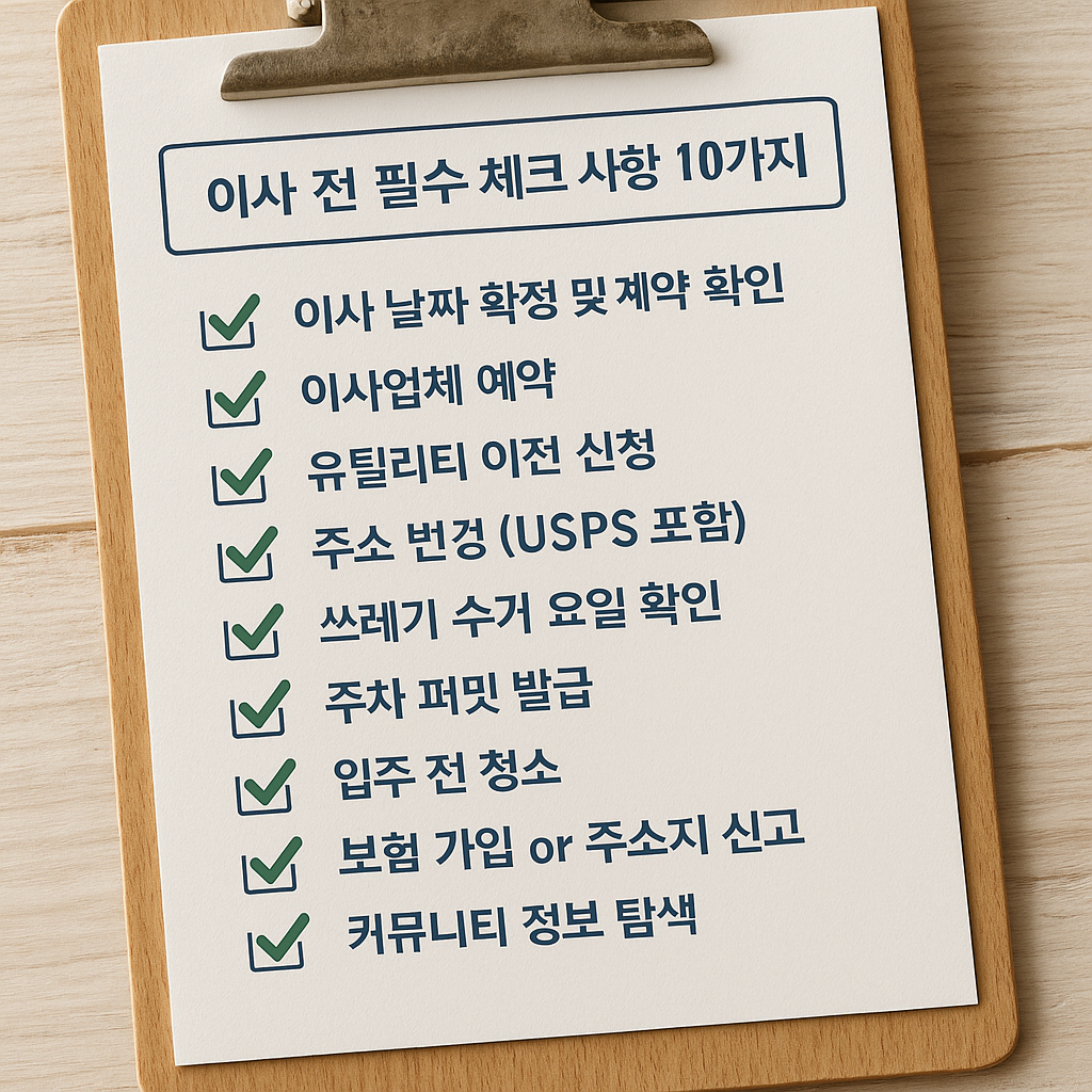 이사 전 필수 체크 사항 10가지