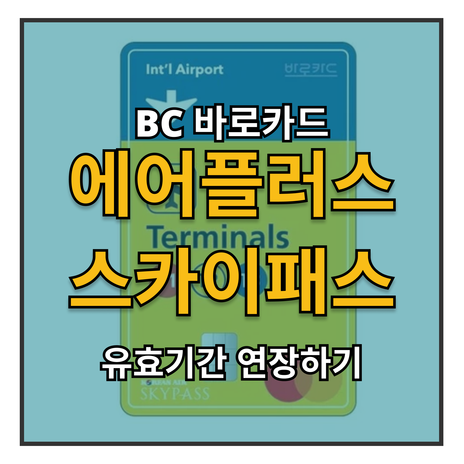 BC 비씨 에어플러스 스카이패스 단종 발급 종료, 유효기간 연장 방법 총정리!