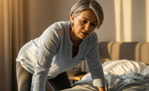 극심한 피로감에 있는 여성