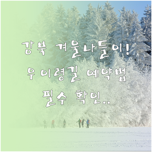 강북구 겨울 나들이 장소 추천과 우이..