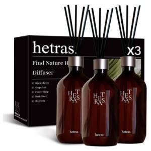 헤트라스 프리미엄 대용량 디퓨저 500ml 3개 선물세트, 퓨어다우니향