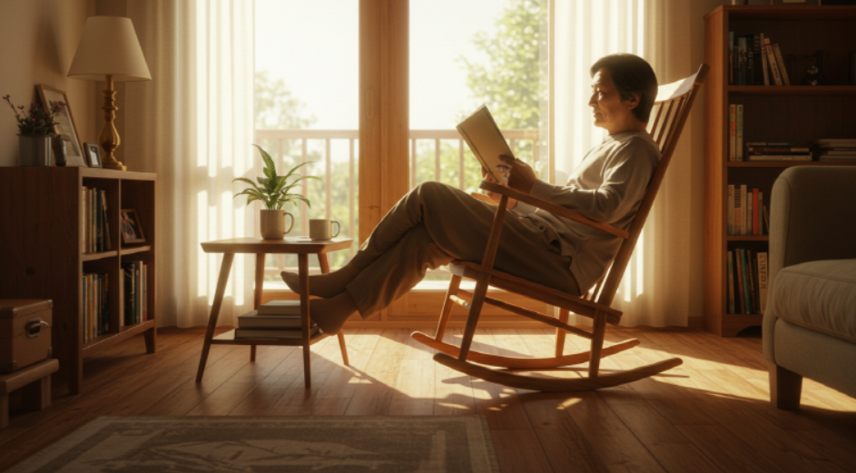 거실에서 독서