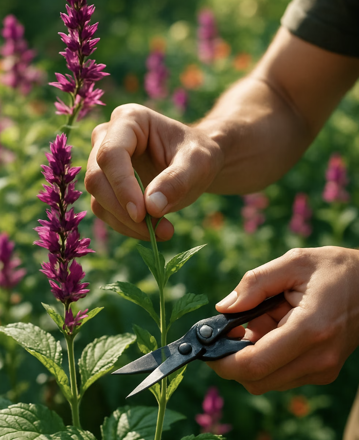 풍성한 꽃을 위한 용감한 이발