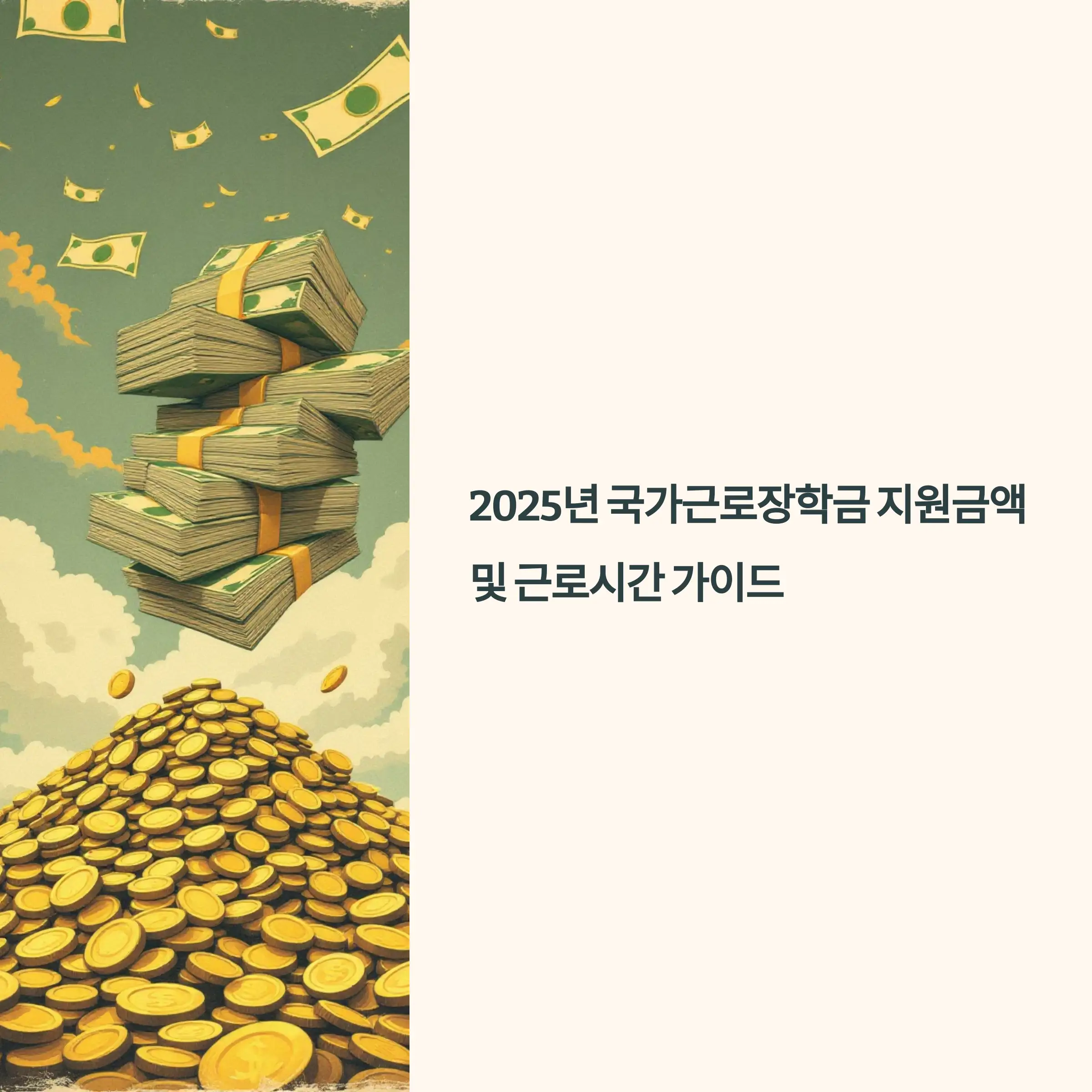 2025년 국가 근로장학금 시간