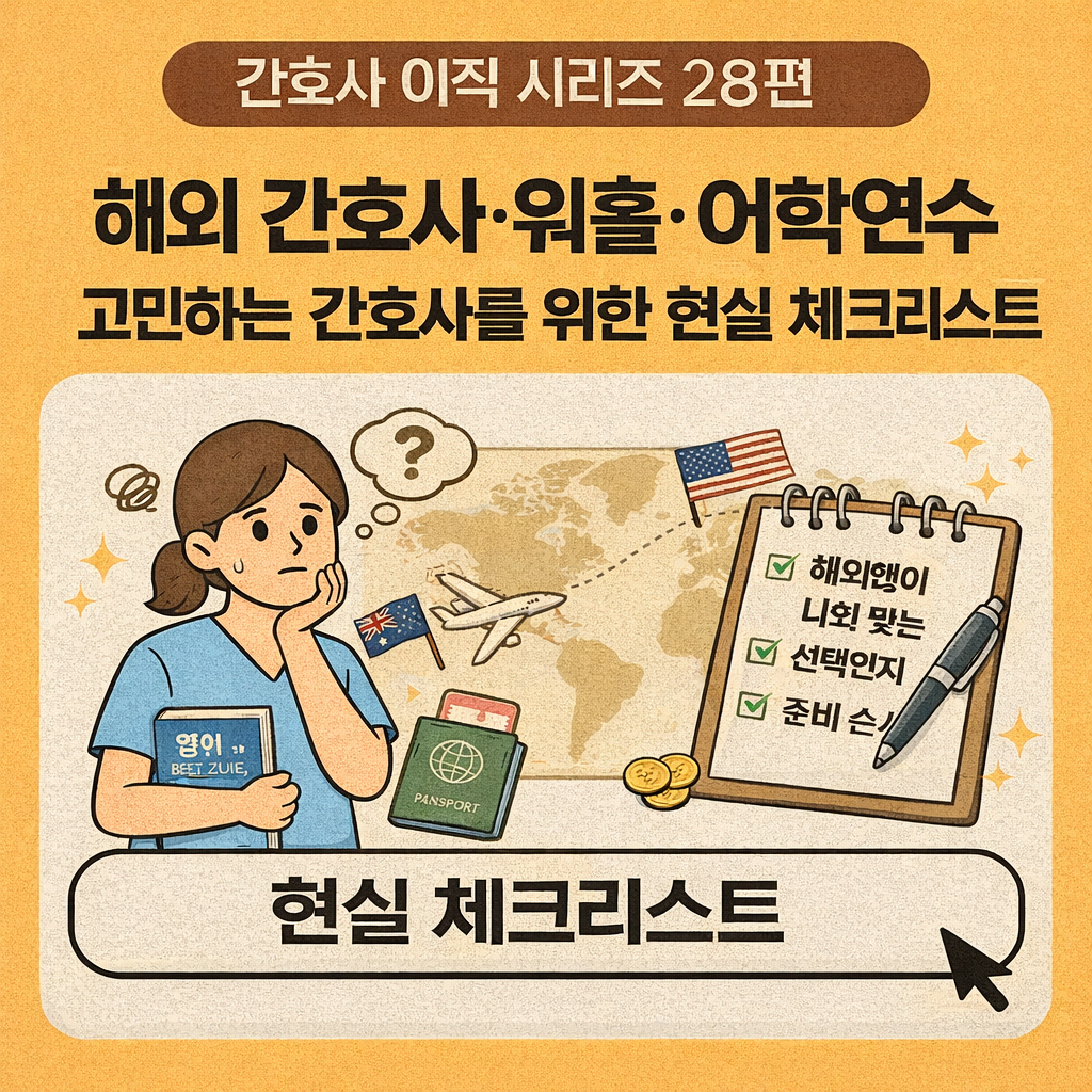 해외 진출 가이드-미국·호주 간호사 vs 워홀, 나에게 맞는 선택은?