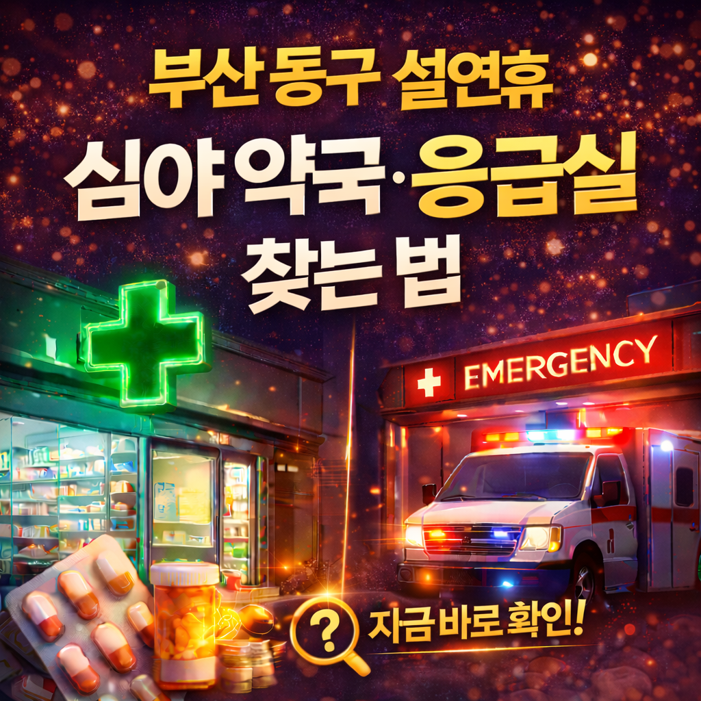 부산 동구 설연휴 심야 약국&middot;응급실 바로가기