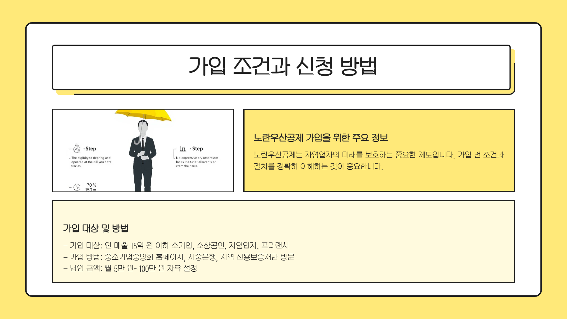 노란우산공제 혜택