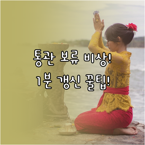 통관 보류 방지 개인통관부호 정보 갱..