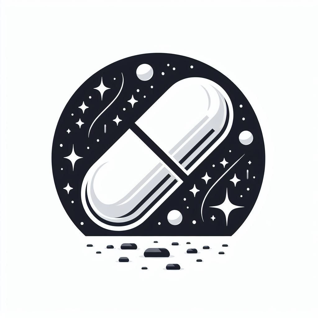 흰색 캡슐 알약 로고2