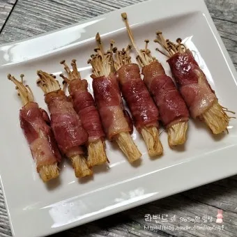 아이 버섯 먹이기 맛있게 레시피 팽이버섯 베이컨말이_24
