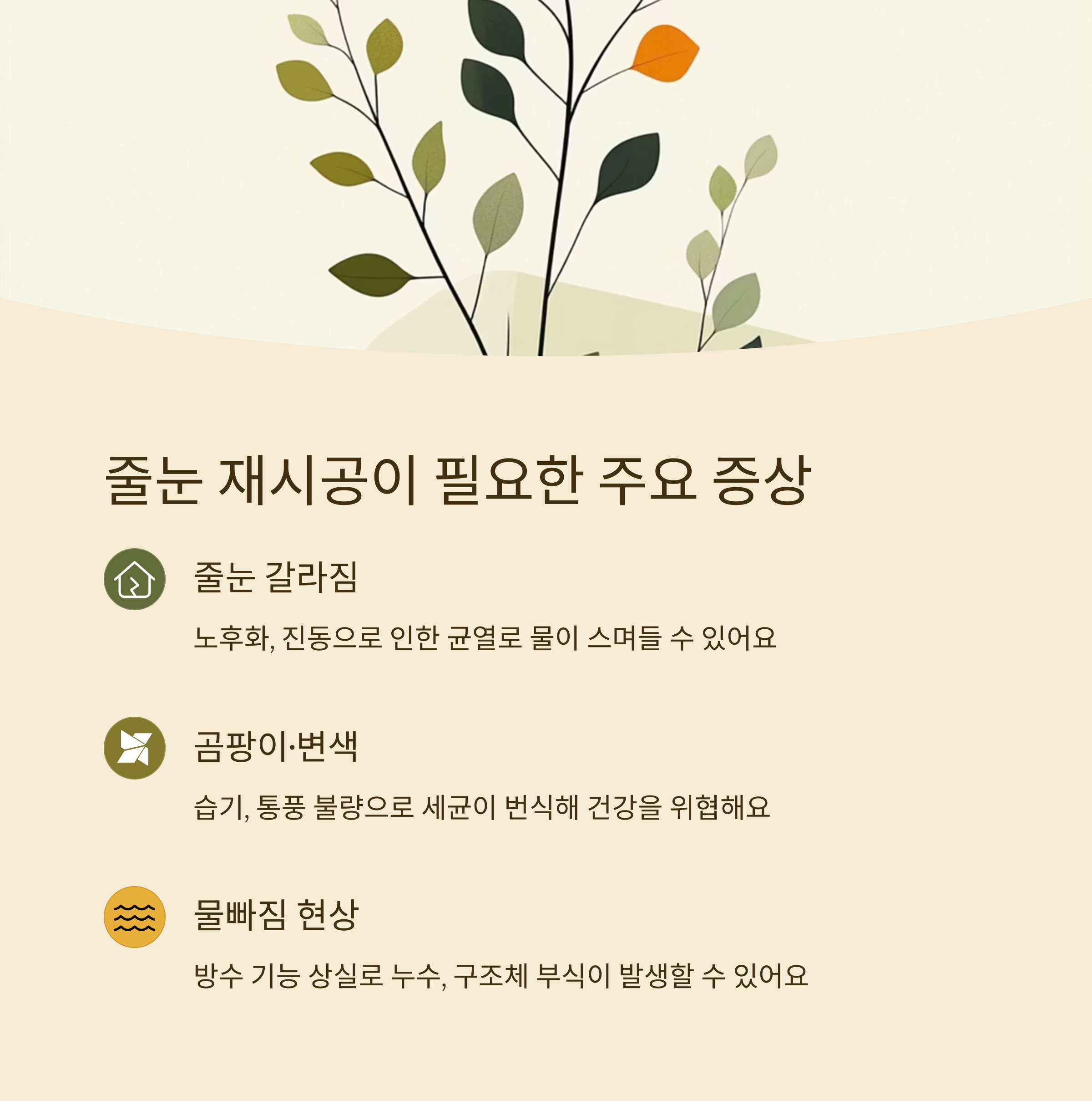 줄눈 재시공 시기 총정리|이런 증상이 보이면 늦기 전에!
