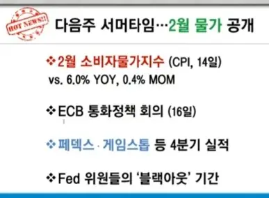 다음주미증시주요일정