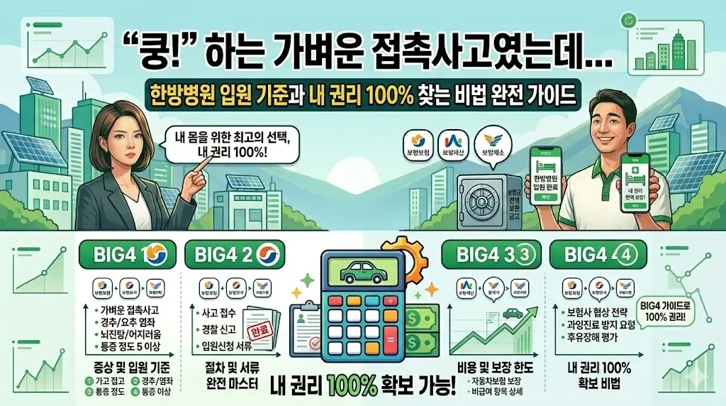 접촉사고였는데..."한방병원 입원 기준과 내 권리 100% 찾는 비법