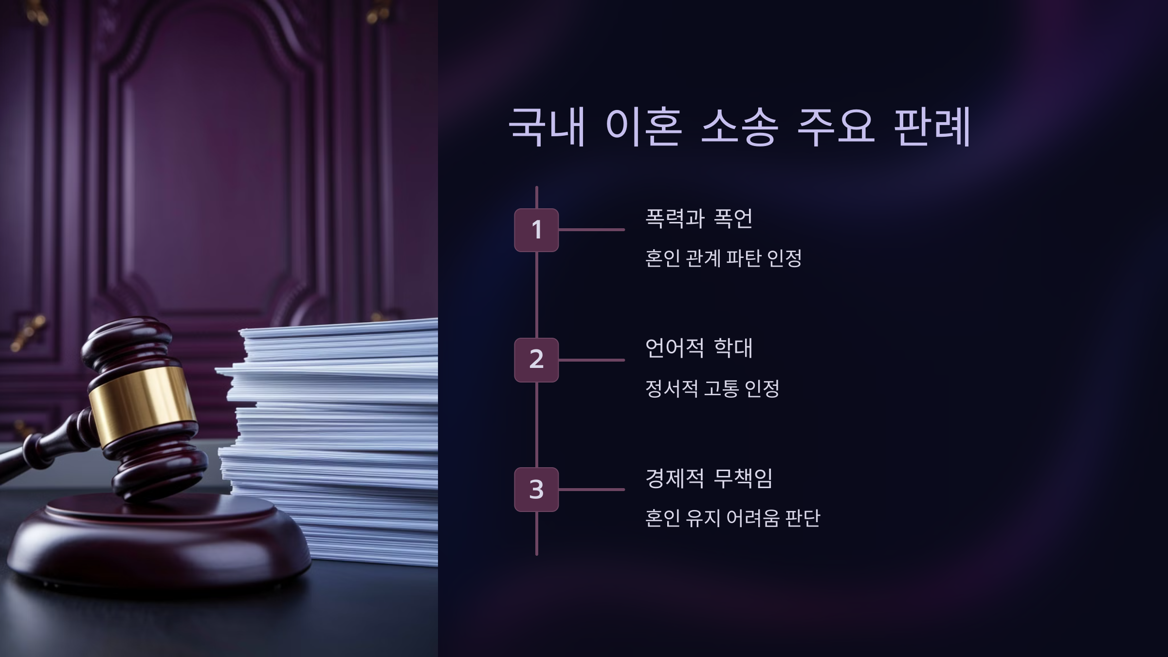 국내 이혼 소송 주요 판례