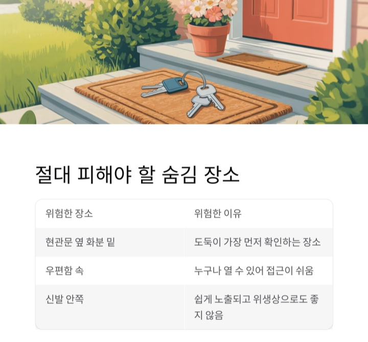 쉽게 잃어버리는 열쇠? 여분 열쇠를 숨겨두면 걱정 끝
