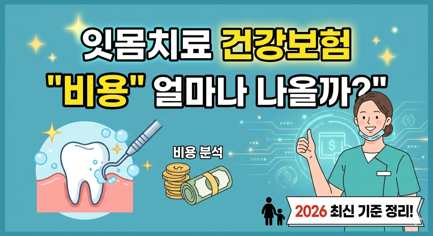2026년 잇몸치료 건강보험 적용 기준과 비용 정리