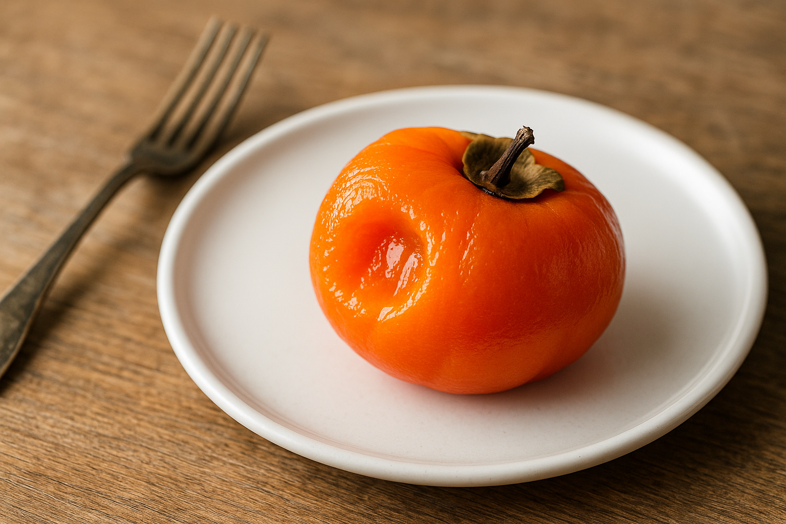 숙성 후 완성된 홍시에 대한 설명