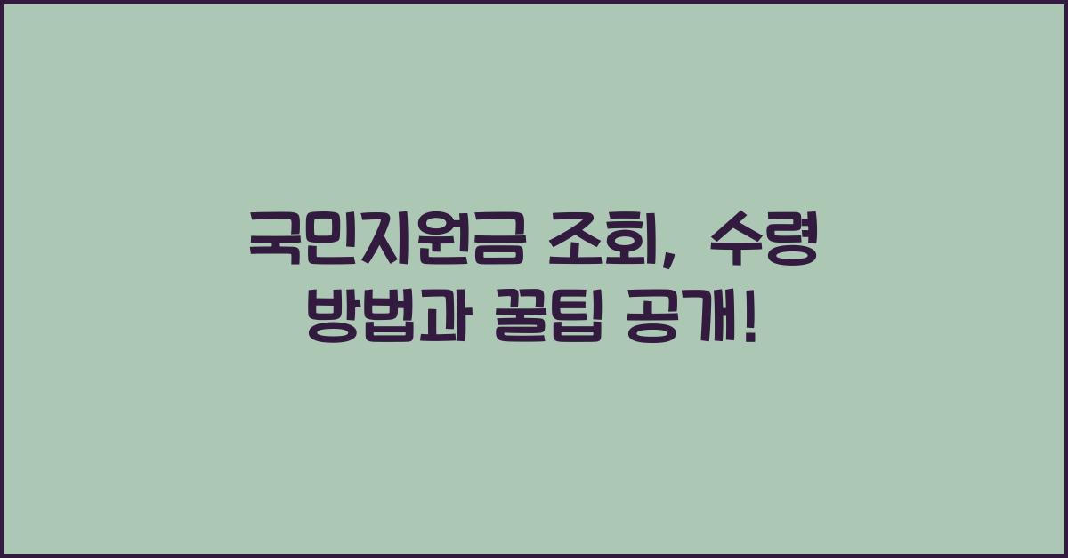 국민지원금 조회