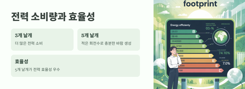 선풍기 날개 3개짜리와 5개짜리 차이점 4