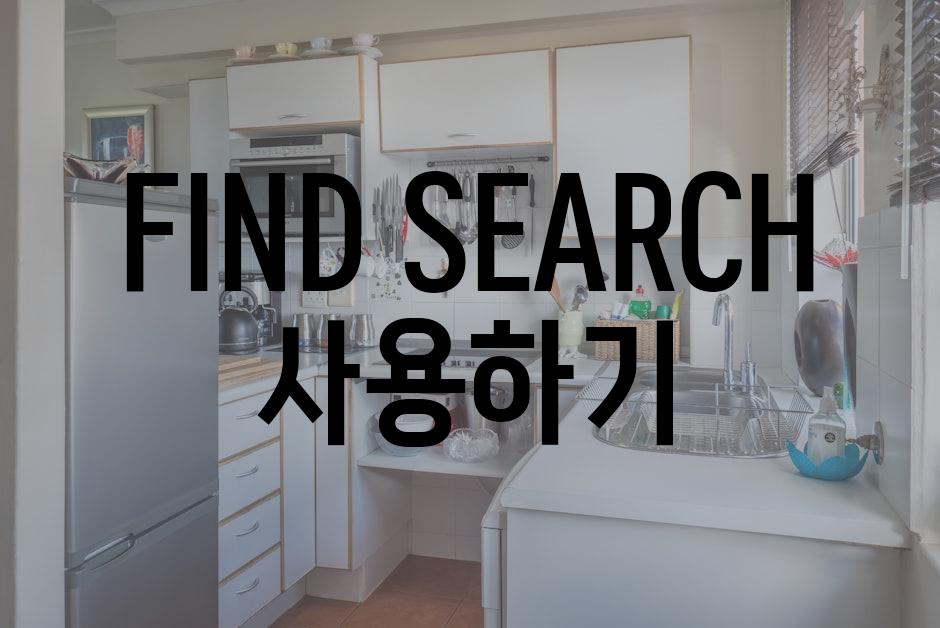 FIND SEARCH 사용하기