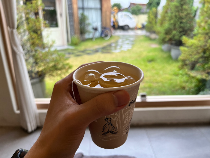 족욕하면서 즐기는 음료