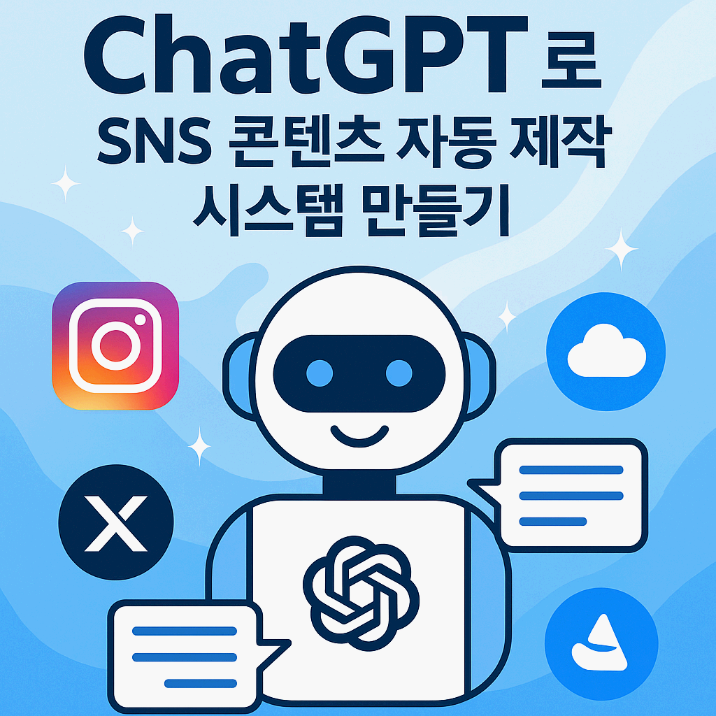 📱 ChatGPT로 SNS 콘텐츠 자동 제작 시스템 만들기
(인스타그램·X·블루스카이까지 한번에 연결하기)