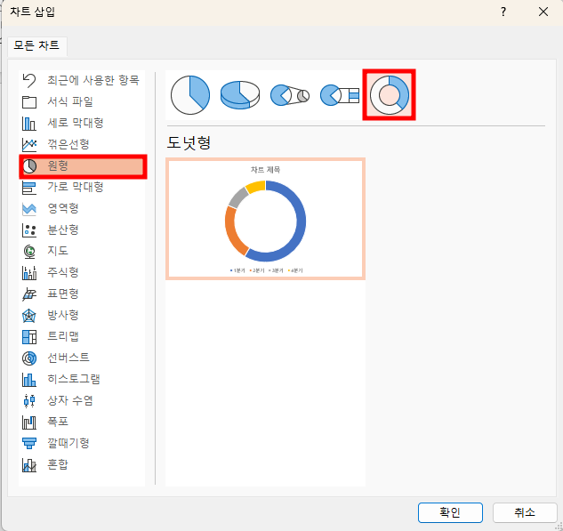 차트 삽입