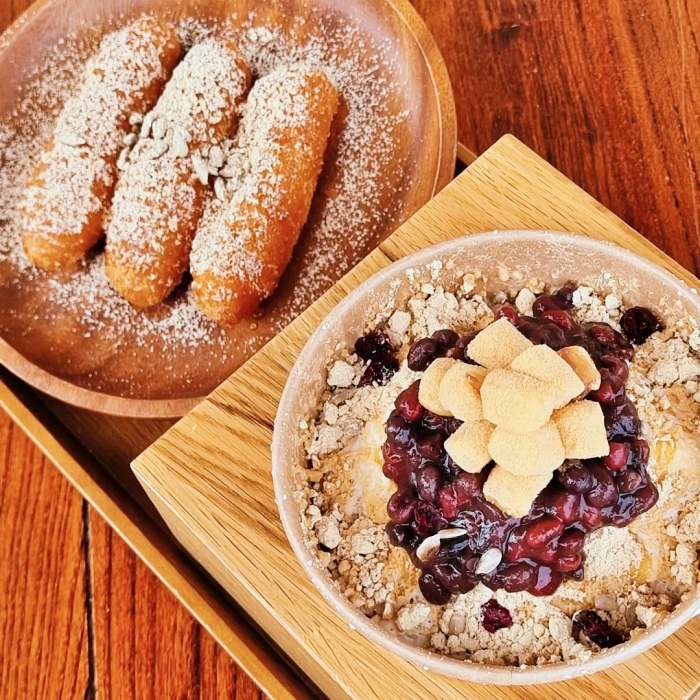 김창옥 콩물도넛 조청콩도넛 인절미라떼 강릉 주문진 도깨비시장 맛집