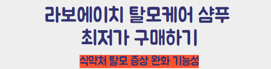 라보에이치 탈모케어 두피강화 샴푸 구매 링크
